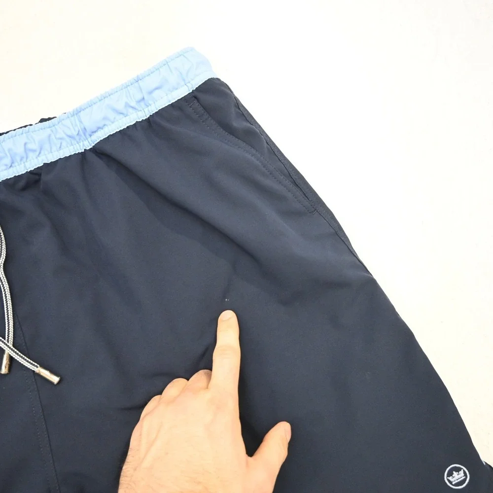 Peter Millar Swim Trunks Blue Netted With Pockets‎ Mens Size 2XL XXL 7
